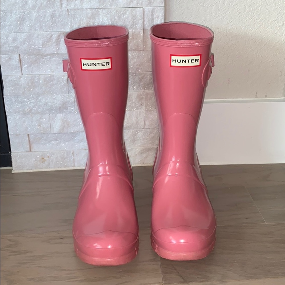 Pink Original Short Gloss Hunter Boots